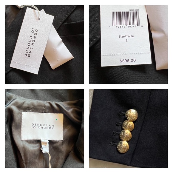 DEREK LAM 10 Crosby Rodeo Zipper Button Blazer - Picture 5 of 5